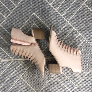Blush chunky heels